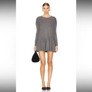 NWT Free People Time On My Side Mini Dress in Dark Grey